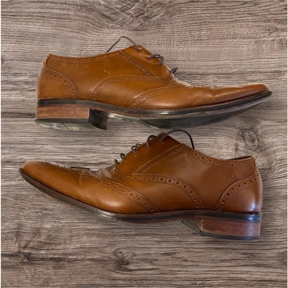 COLE HAAN Oxfords Men Size 9 Brown Leather dress shoe derby golf sport Grand OS - Picture 5 of 7